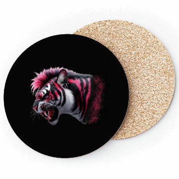 Discover Tiger pink punk Coasters