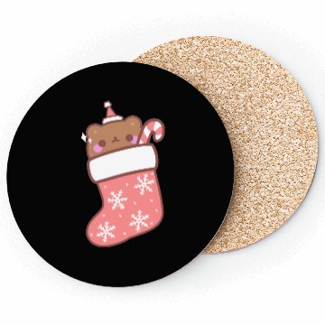 Discover Teddy bear in a boot Coasters