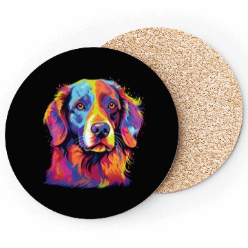Discover Watercolor Colorful Brittany Spaniel Coasters