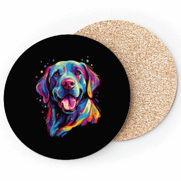 Discover Watercolor Colorful Labrador Lab Coasters