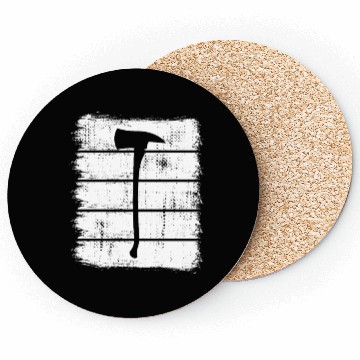 Discover Firefighter Axe Sketch Coasters