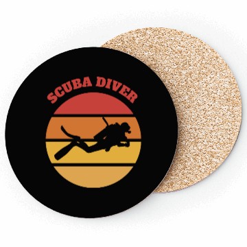 Discover Sunset Dive Silhouette Coasters