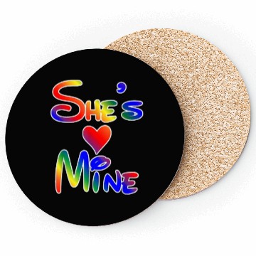 Discover LGBT Pride I'm Her She's Mine Lesbian Couple Love Coasters