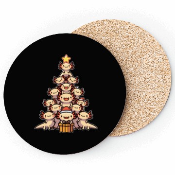 Discover Axolotl Christmas Tree Merry Christmas Coasters