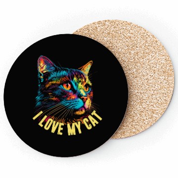 Discover I Love My Cat Coasters
