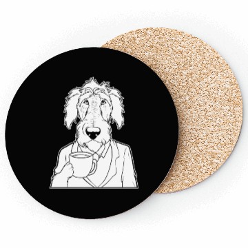 Discover Coffee Irish Wolfhound Dog Coasters