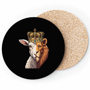 Discover Lion, Lamb, King Coasters