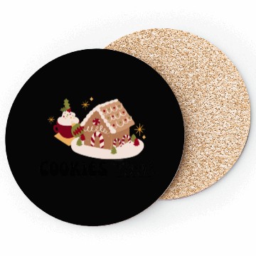 Discover Sweet Indulgence" Cookie Design Coasters