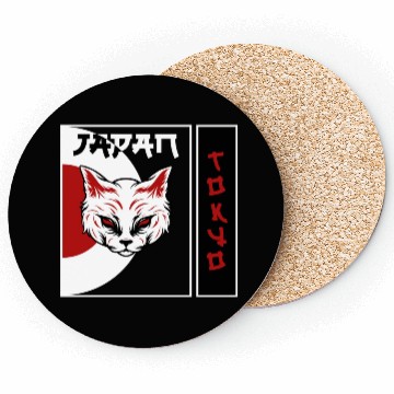 Discover kawaii cat anime japanese retro Coasters