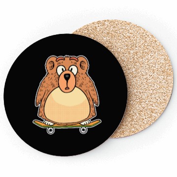 Discover Skater Bear Skateboard Enthusiast Gift Coasters