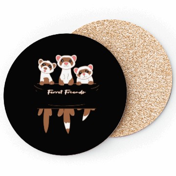Discover Ferret Friends Coasters