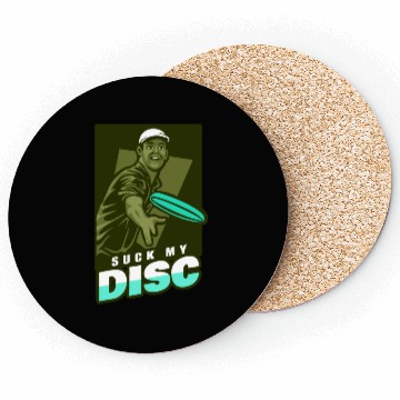 Discover Disc Golf Tournament Suck My Disc Boy Coasters