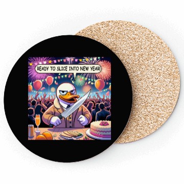 Discover Duck Slice Meme Coasters