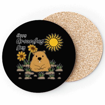 Discover Happy Groundhog Day Animal Spirit Rodent Coasters