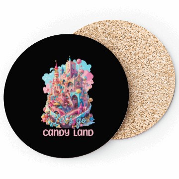 Discover Let's Go Candy Land Graphic Coasters