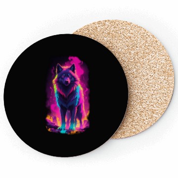 Discover neon wolf Coasters