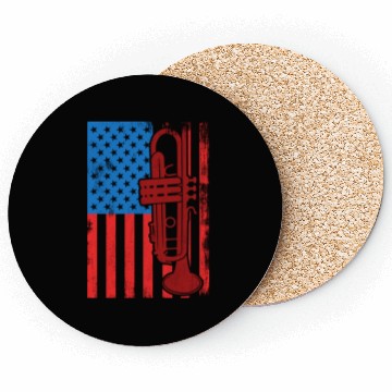 Discover US Patriotic Trumpet Player Coasters