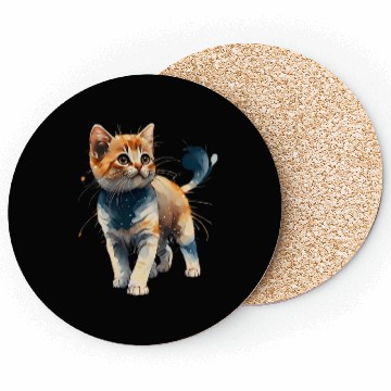 Discover A wonderful cat walking Coasters