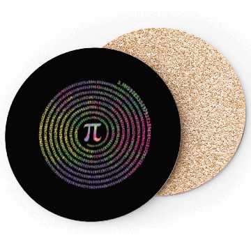 Discover Pi Symbol Logo Funny Pi Day Math Equations Tie Dye Coasters