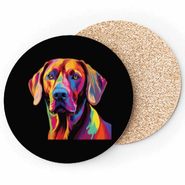 Discover Watercolor Colorful Rhodesian Ridgeback Coasters