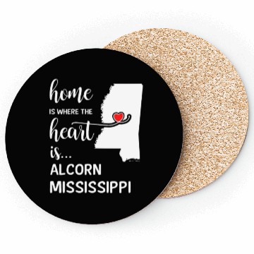 Discover Alcorn County Mississipi Is Where My Heart Is Gift Coasters