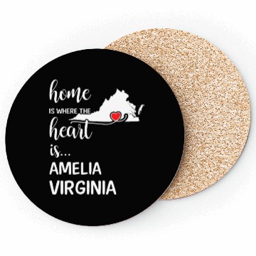 Discover Amelia County Virginia Is Where My Heart Is Gift Coasters