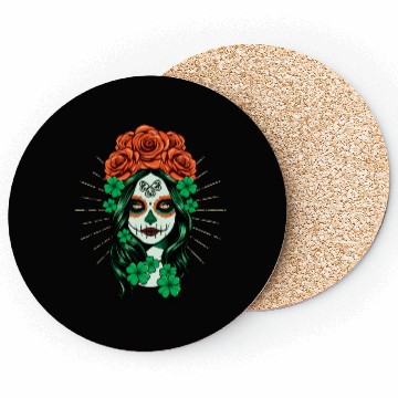 Discover St Patrick's Day Dia De Los Muertos Calavera Coasters