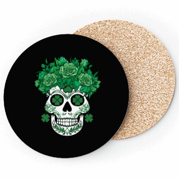 Discover Cool Los Muertos Shamrock Saint Patrick's Day Coasters