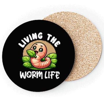 Discover Worm Farming Earthworm Gardener Vermiculture Coasters