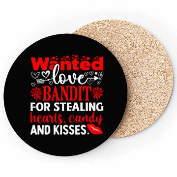 Discover Wanted Love Bandit For Stealing Hearts Candy And Coasters