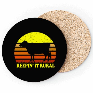 Discover Keepin' It Rural Cow Farming Coasters