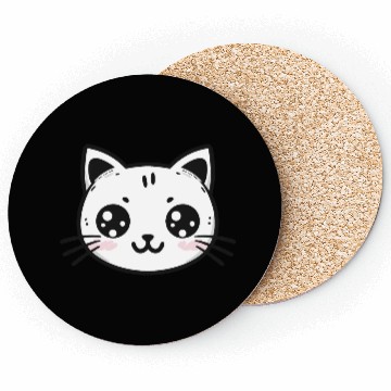 Discover Cute Cat - Kawaii Kitten - cat lovers Coasters