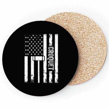 Discover Croquet Player Croquet US Flag Croquet Coasters