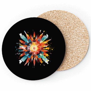 Discover Glitching Mandala - Music production Coasters