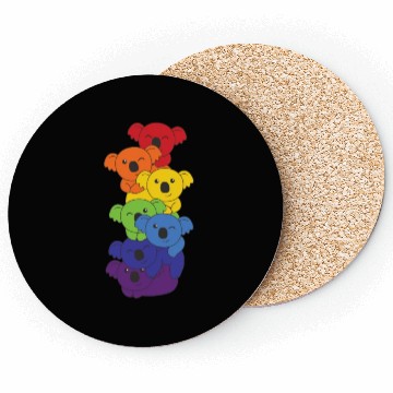 Discover Rainbow Flag Pride Lgbtq Cute Koala Stack Coasters