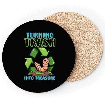 Discover Worm Farming Earthworm Gardener Vermiculture Coasters