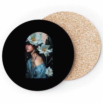 Discover Nocturnal Blossom Amidst Shadows Coasters