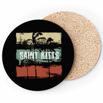Discover Saint Kitts Artistic Vacation Souvenir Abstract Coasters