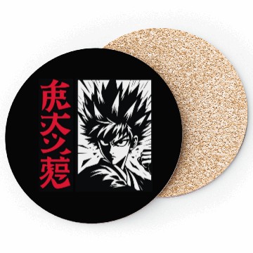 Discover Anime Power Unleashed, aesthetic, japanese design Coasters