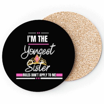 Discover I Am The Youngest Sister Sibling Love Family Coasters