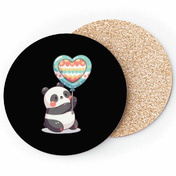 Discover Sweet panda with balloon Coasters