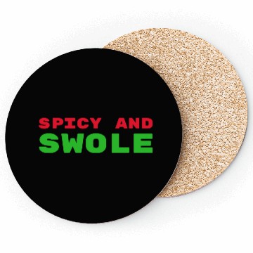 Discover Spicy and Swole Avocado Gym Coasters