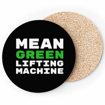 Discover Mean Green Lifting Machine Avocado Gym Coasters