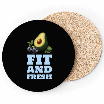 Discover Fit and Fresh Avocado Gym Coasters
