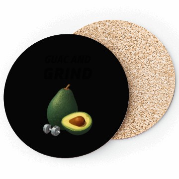 Discover Guac and Grind Avocado Gym Coasters