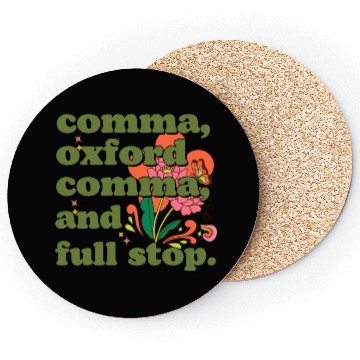 Discover Oxford comma. For grammar students and teachers Coasters
