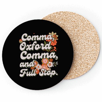 Discover Oxford comma. For grammar students and teachers Coasters