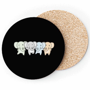 Discover Unlabeld Flag Pride Lgbtq Cute Elephant Coasters