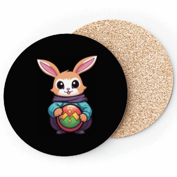 Discover Easter Bunny Rabbit Easter Day Egg Hunting Coasters