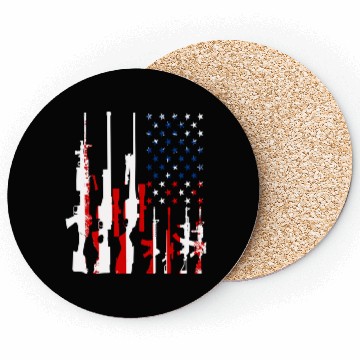 Discover Rifle gun flag Coasters